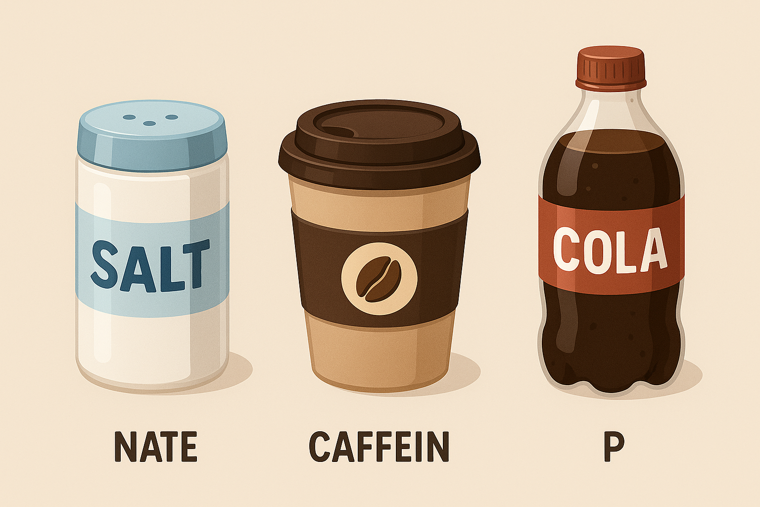 과다한 나트륨, 카페인, 인