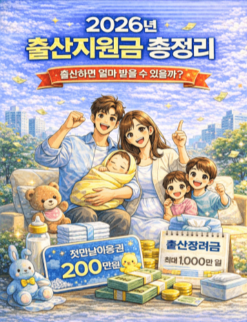 2026년 출산지원금 총정리, 첫만남이용권 + 지자체별 장려금 한눈에 보기
