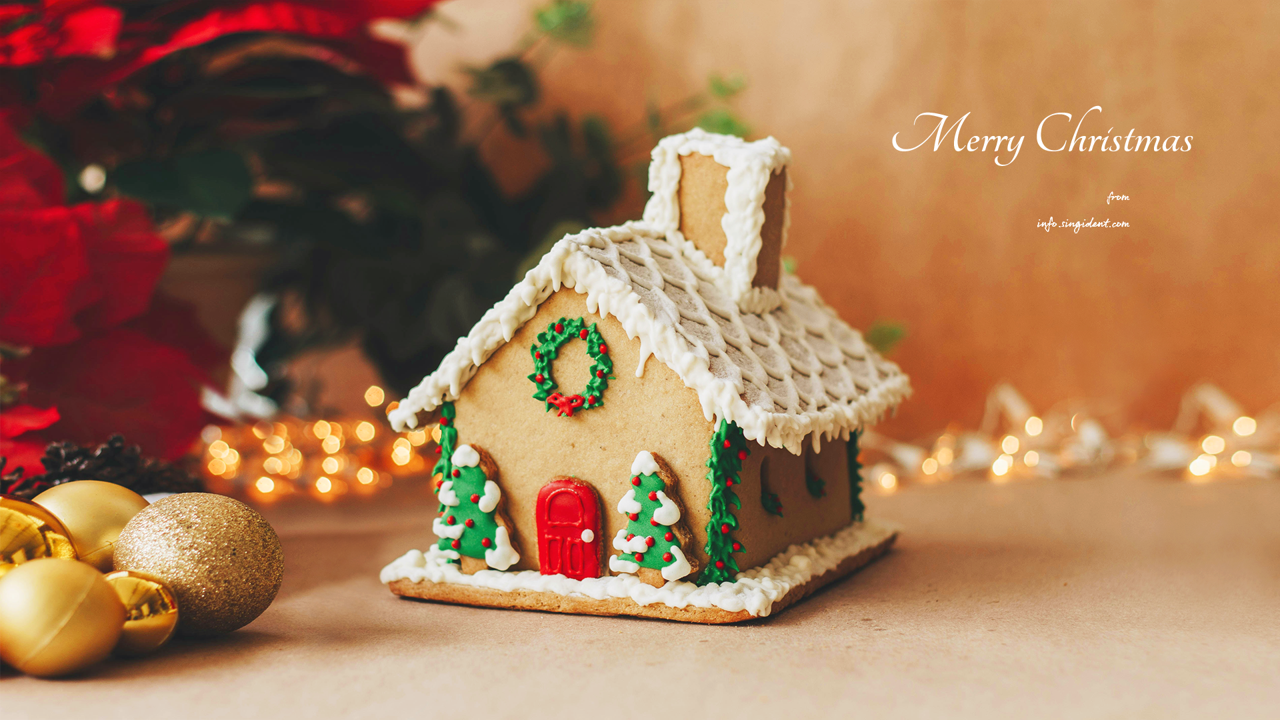03 쿠키로 만든 집 C - Merry Christmas 크리스마스배경화면