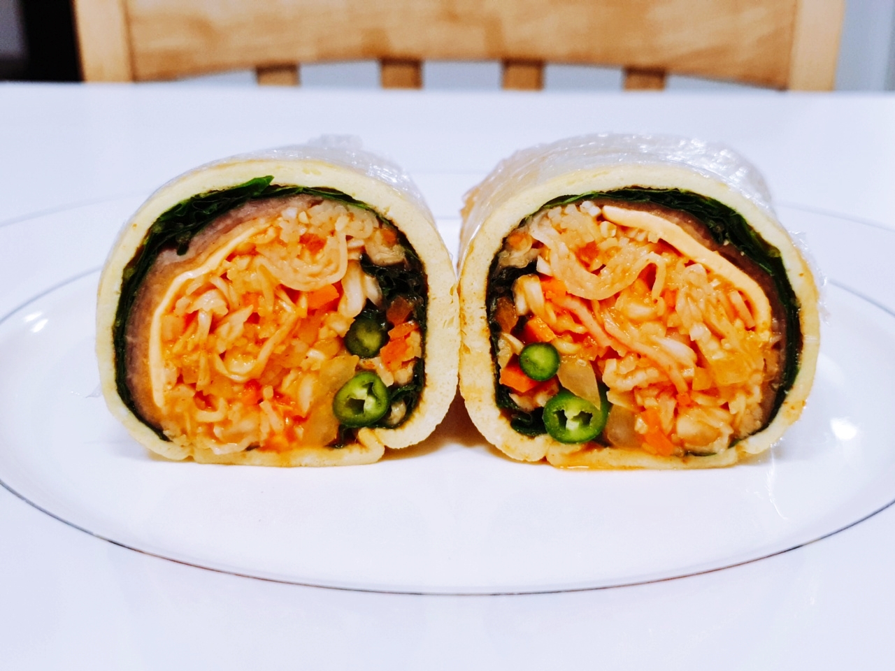 야채샐러드-계란크래미롤-다이어트-요리-레시피