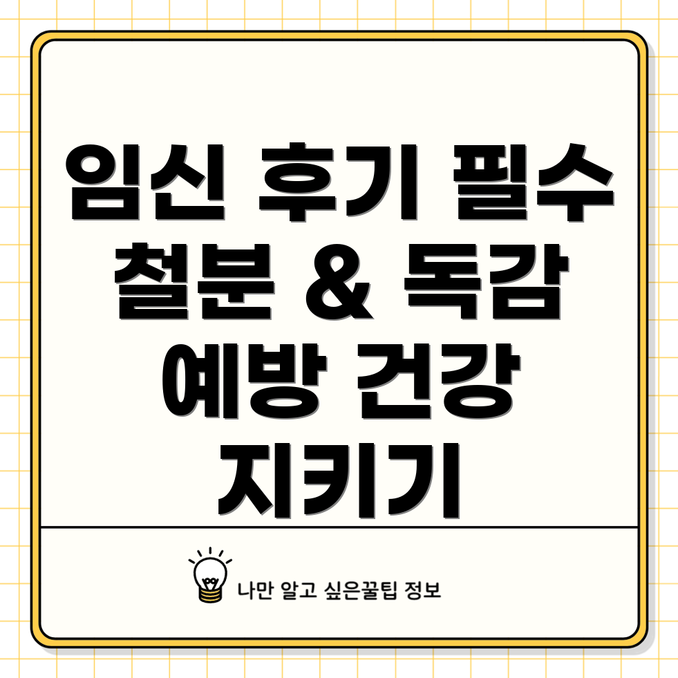 임신 후기 철분 주사와 독감 예방 주사