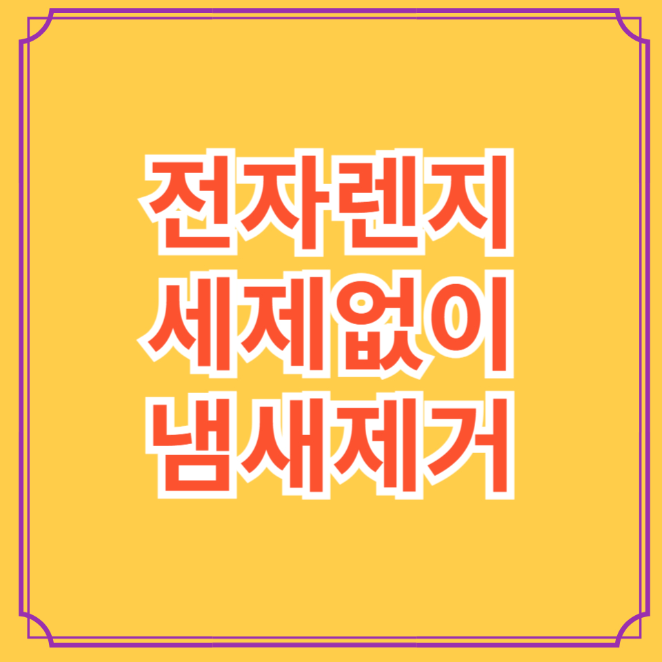 전자레인지냄새제거