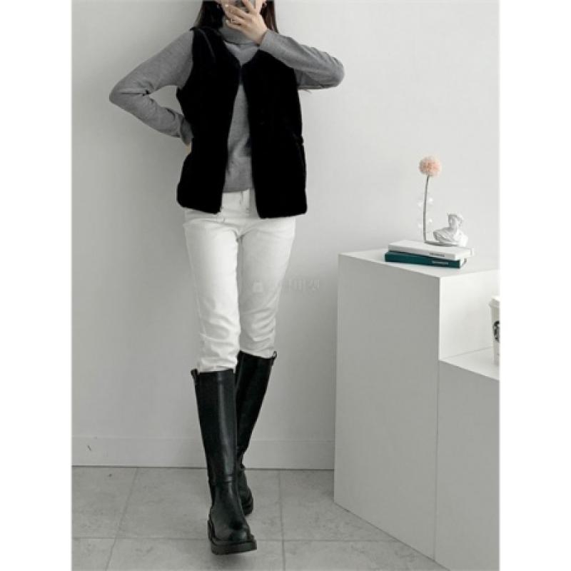 아토샾 밍크 여성 퍼 조끼