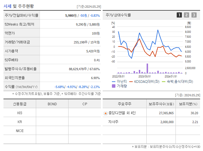 아난티_기업개요