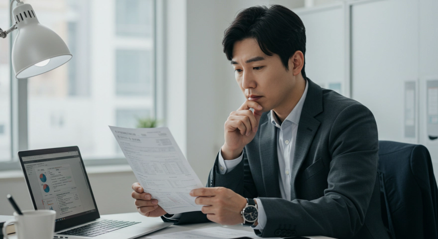 청년미래적금 가입 조건을 검토하는 직장인