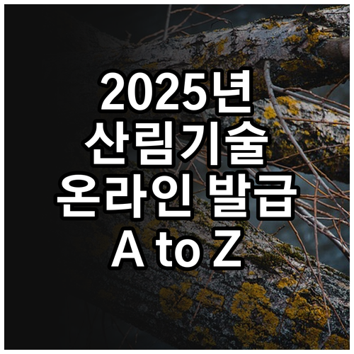 2025년 최신판: 산림기술자격증 온..