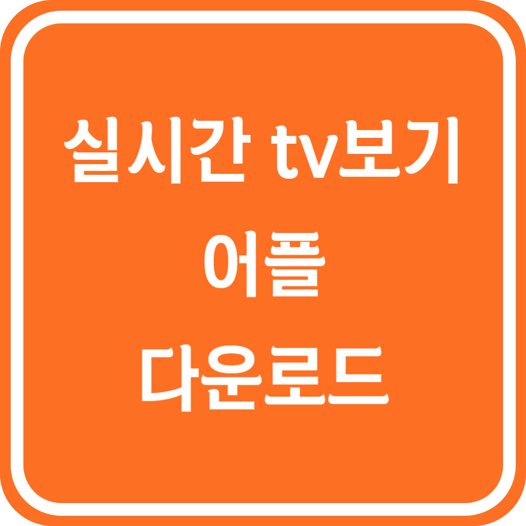 실시간 tv보기 어플 다운로드