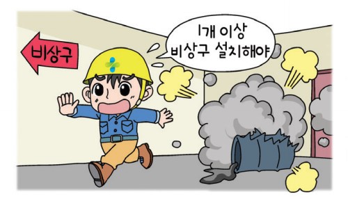 산업안전보건기준에 관한 규칙 제16조 제17조 비상구의 설치