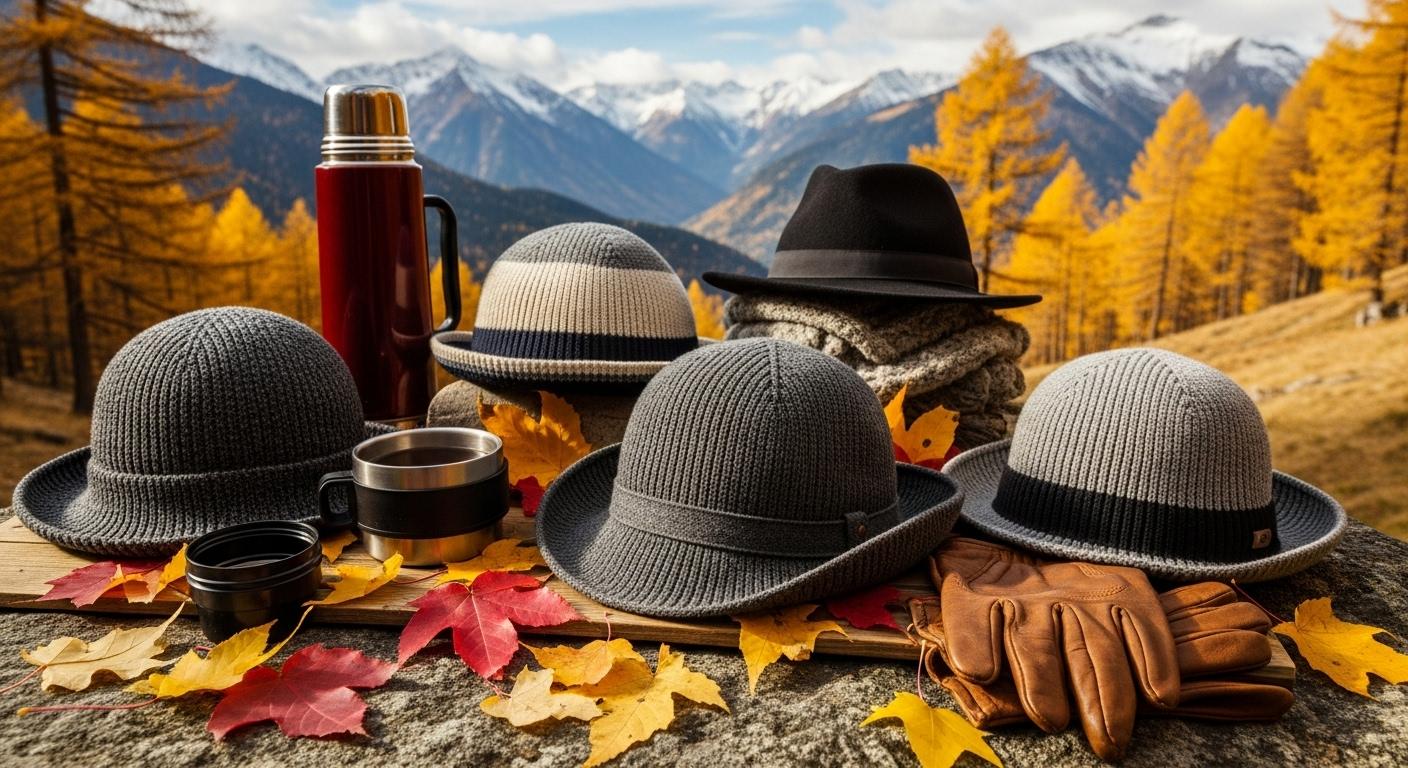 가을등산모자