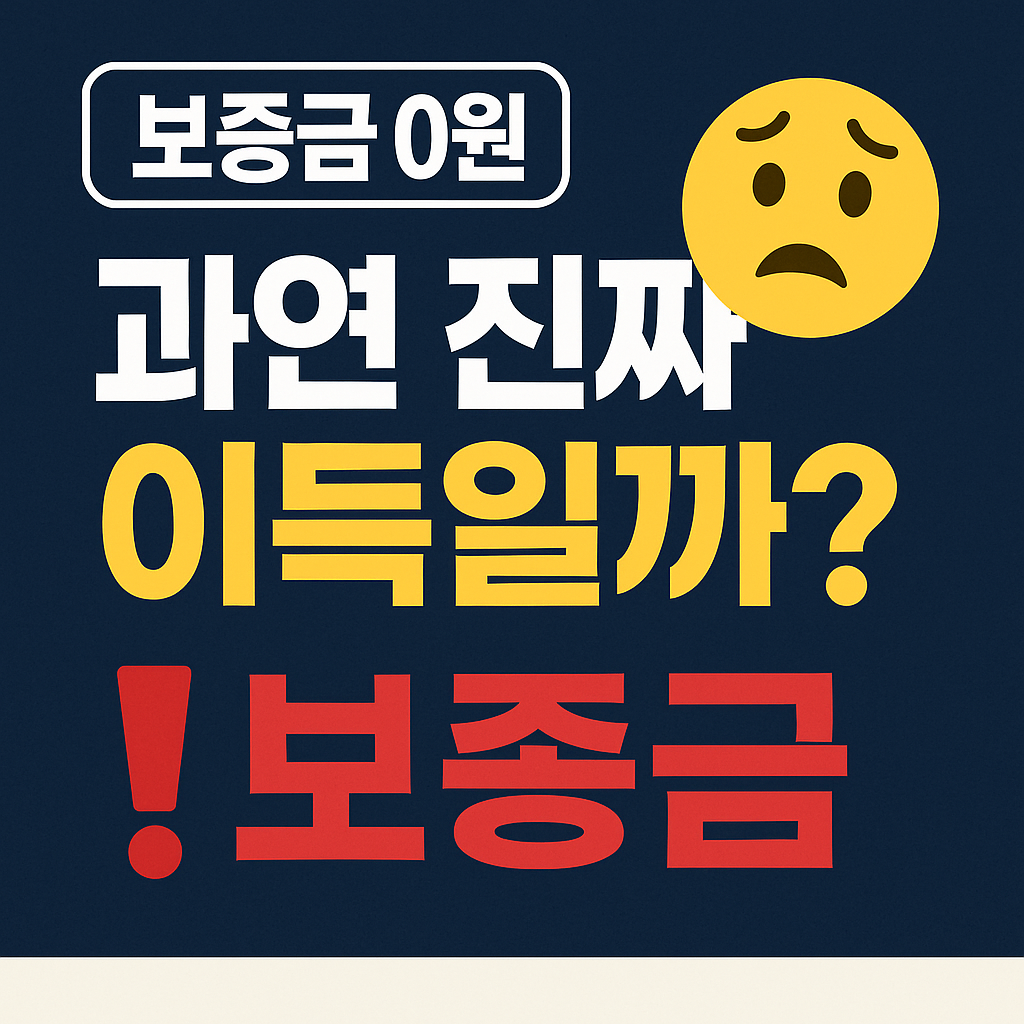 [보증금 없는 월세] 싸다고 선택하면 퇴실비 폭탄 맞습니다