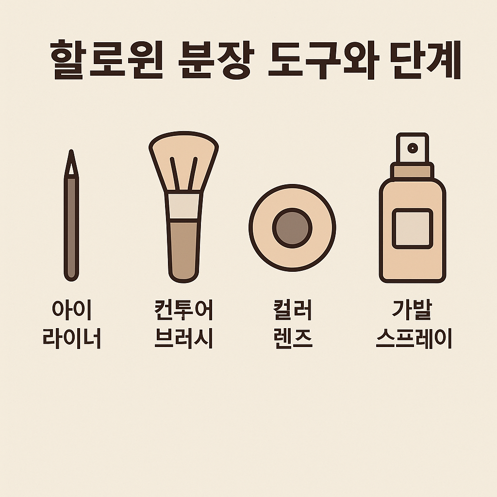 할로윈 분장, 메이크업 관계
