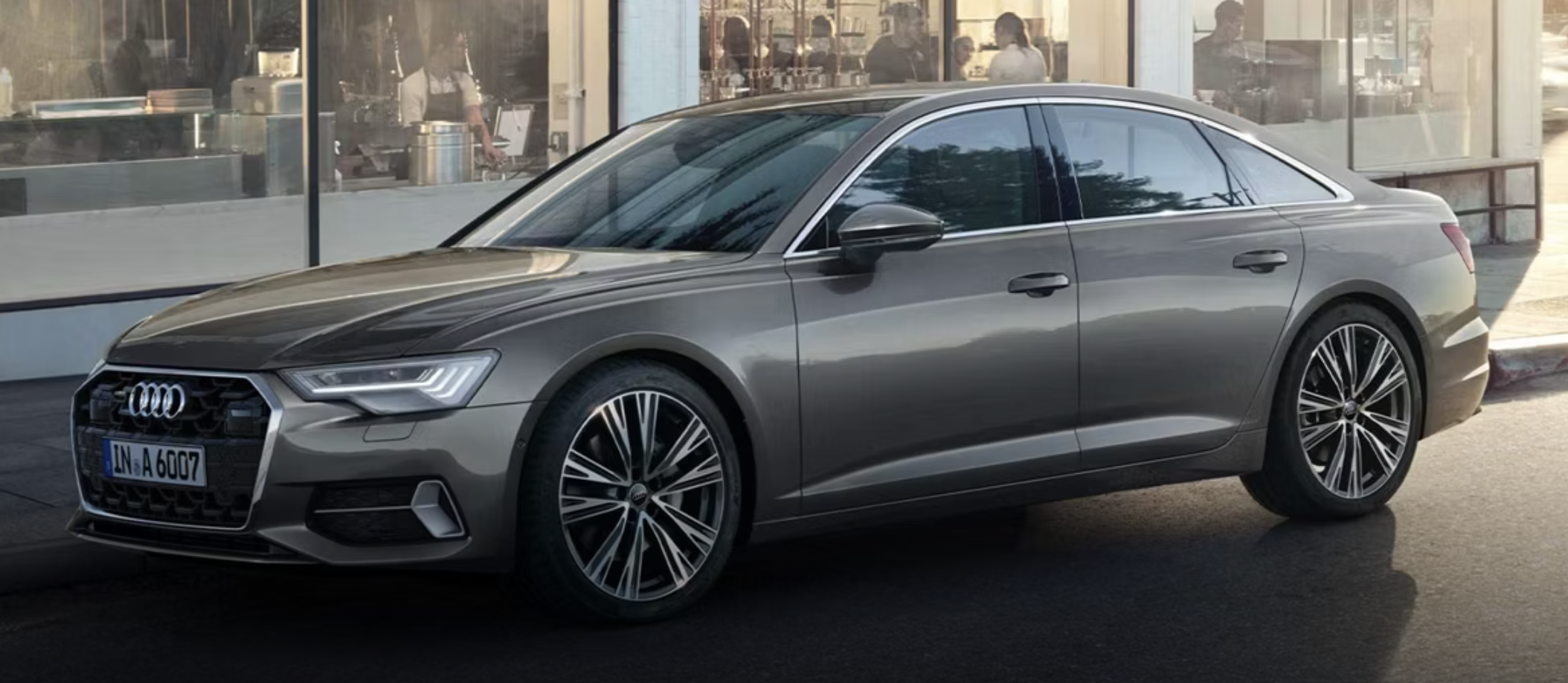 아우디 a6 정면과 측면 디자인