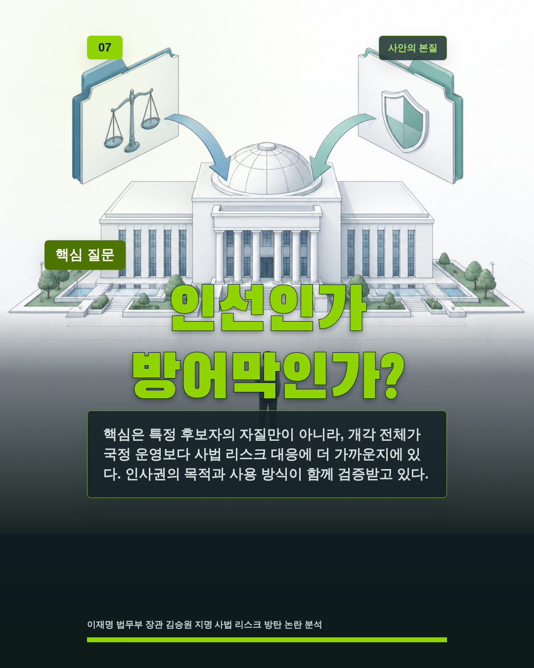 인선인가 방어막인가?