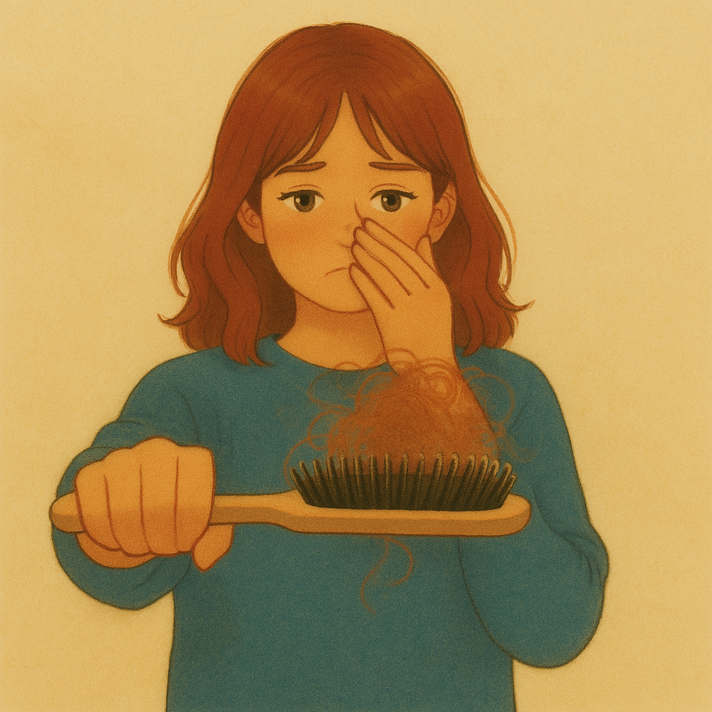 머리가 빠져 고민인 여성