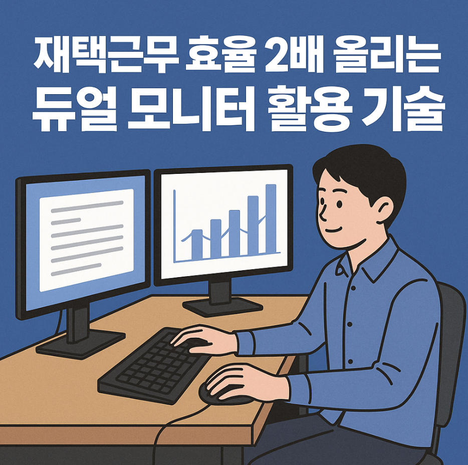 재택근무 효율 2배 올리는 듀얼 모니터 활용 기술