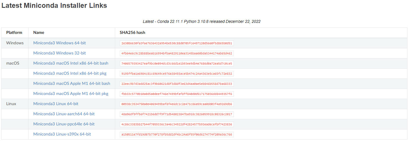 미니콘다 설치하기