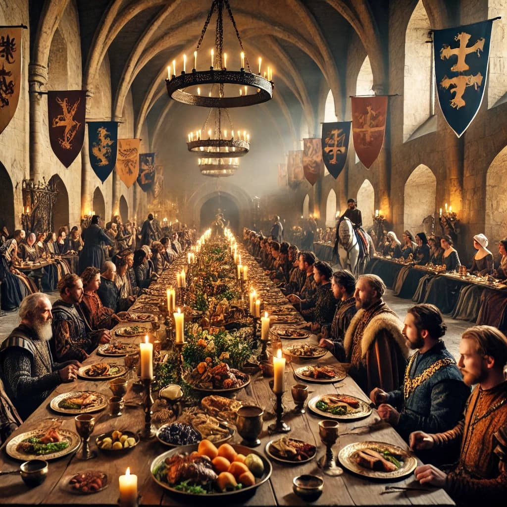 중세 유럽 귀족 연회(Feast)이미지