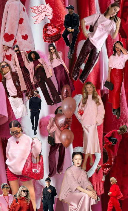 귀여운 레드 하트 프린팅 후드티 사러가기