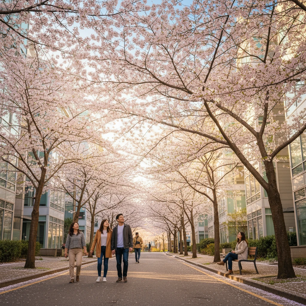 대구 달서구 벚꽃 개화 예상일과 만개..