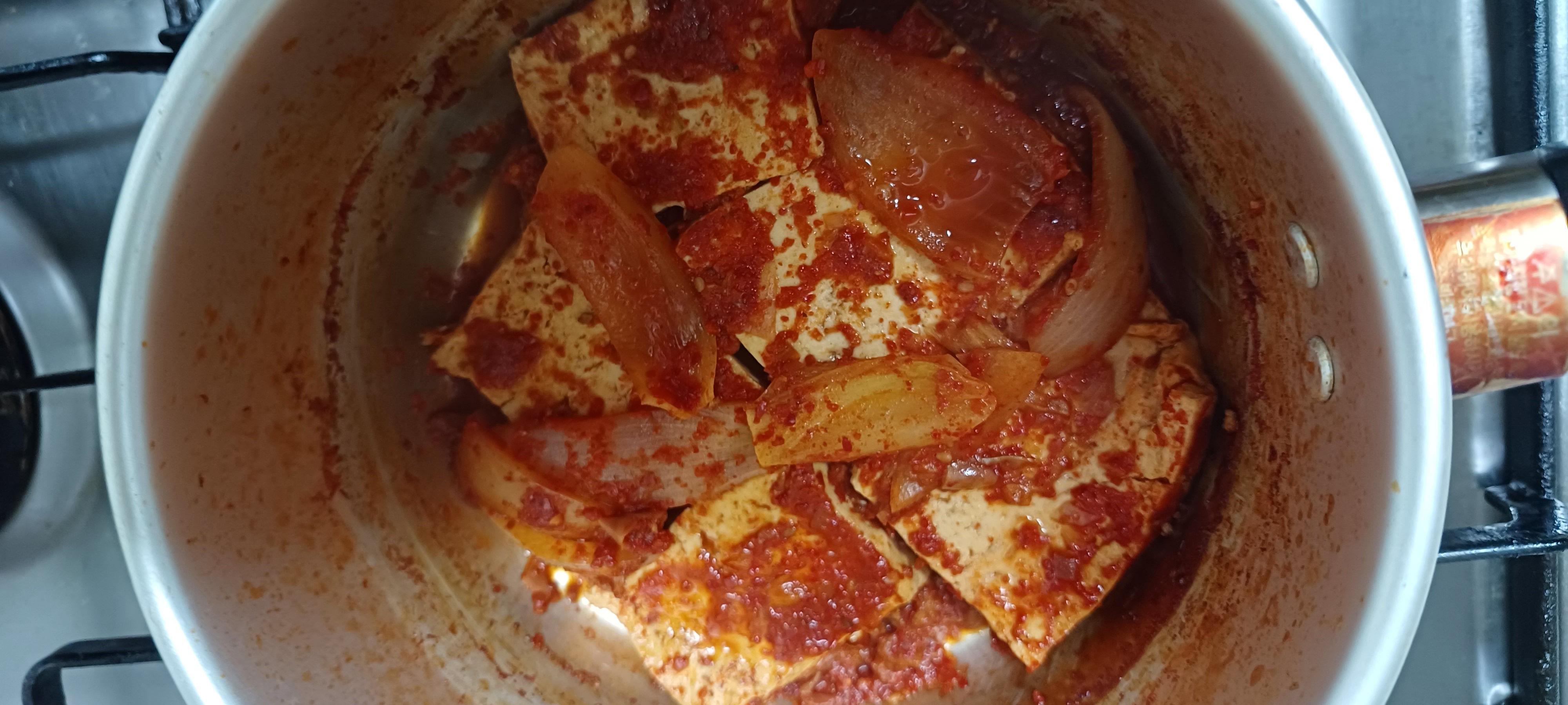 두부조림 완성