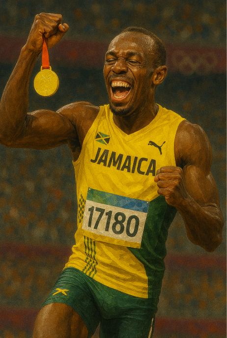 남자 100m 셰계신기록 보유자 우산인볼트 관련 이미지