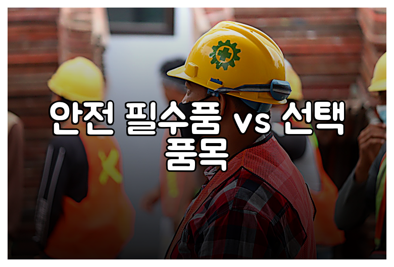 안전 필수품 vs 선택 품목