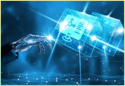 AI와 손, 디지털 기술을 융합한 시각적 이미지