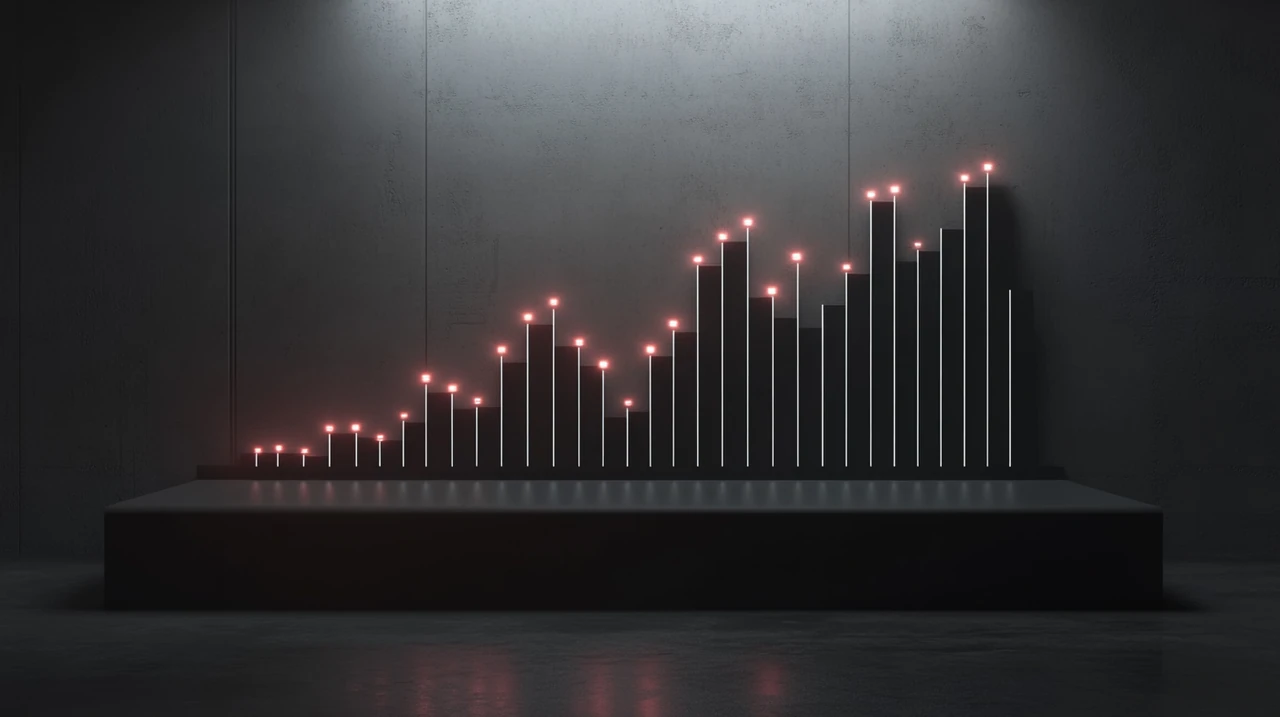 다양한 나스닥100 ETF의 수익률 차이를 보여주는 비교 그래프로, 최소한의 스타일과 전략적 조명 아래 수익 성과의 주요 차이를 강조한다.