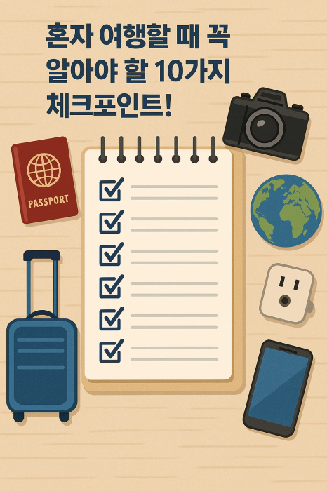 혼자 여행 전 알아야 할 준비물 체크