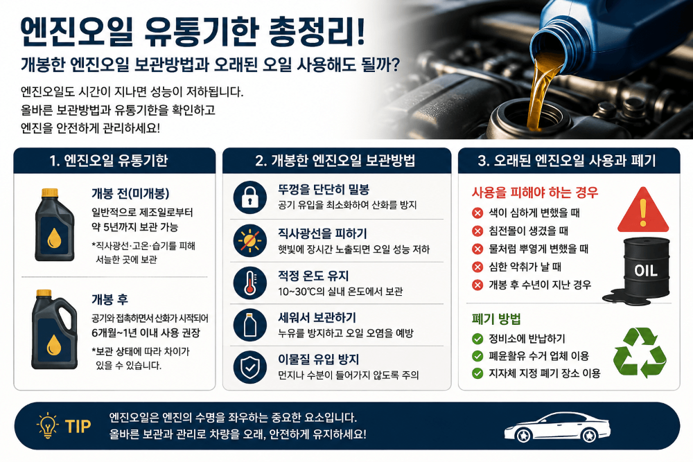 엔진오일 유통기한 총정리