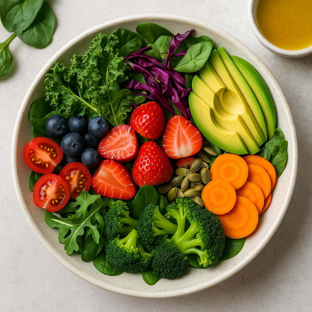 항산화 자연식 샐러드 사진