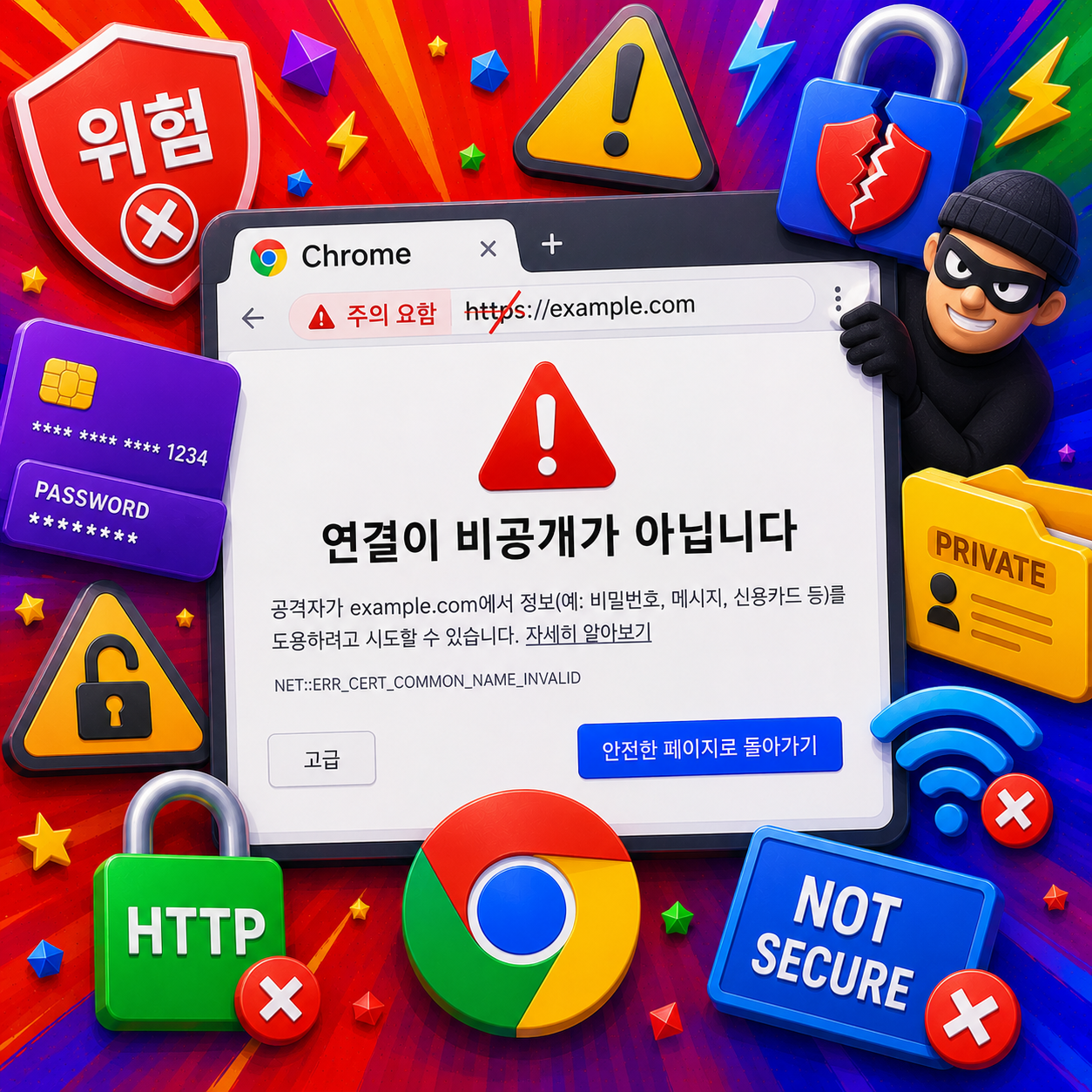 크롬 연결이 비공개가 아닙니다 해결방법 총정리 – NETERR_CERT·SSL경고·사이트접속까지