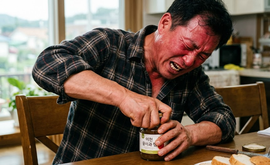 안 열리는 잼 뚜껑, 숟가락으로 때리지 마세요! '노란 고무줄' 1초 쾌감 오픈법