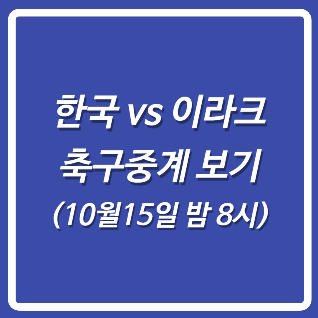 월드컵예선-한국이라크축구경기