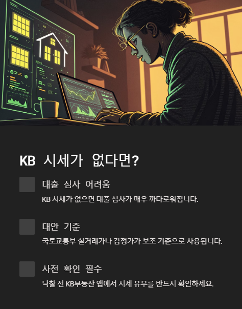 kb 시세가 없다면?