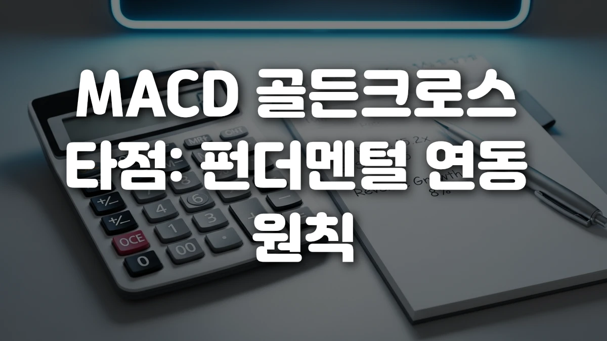 MACD 골든크로스 타점 펀더멘털 연동 원칙