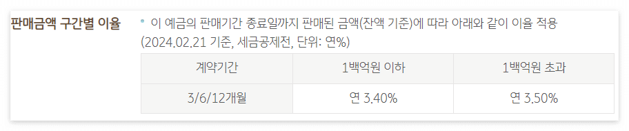KB국민은행 2024-1차 공동구매정기예금 기본이율(@KB국민은행)