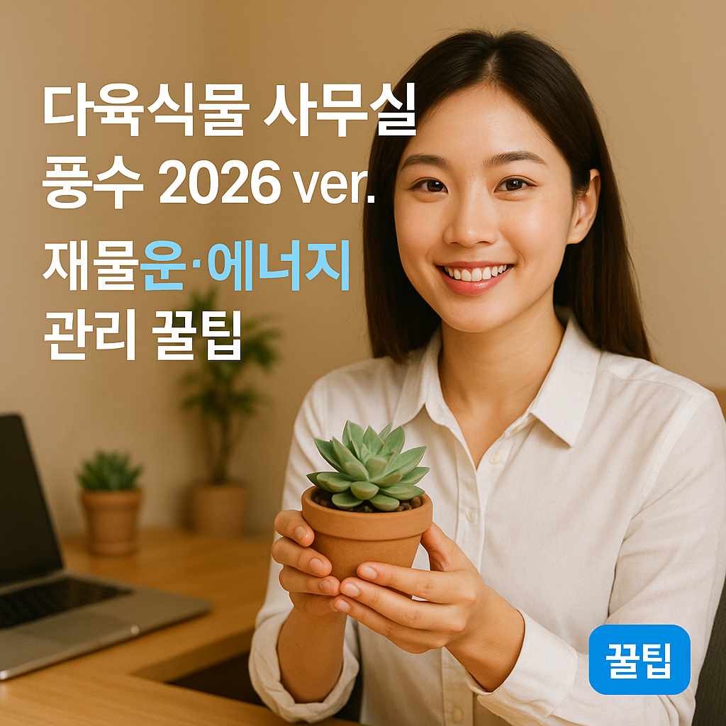 다육식물 사무실 풍수 2026 ver. ｜ 재물운&middot;에너지 관리 꿀팁