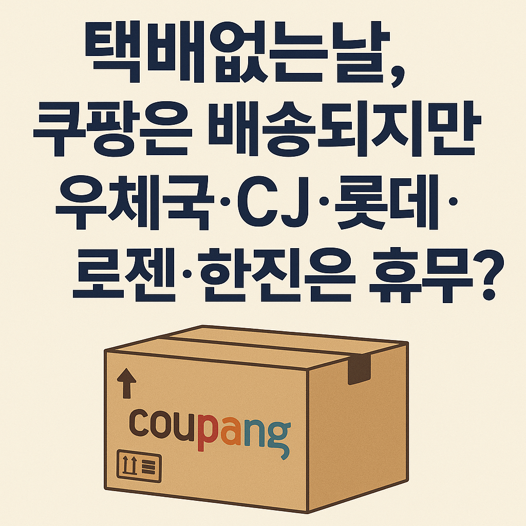 택배없는날 쿠팡만 배송