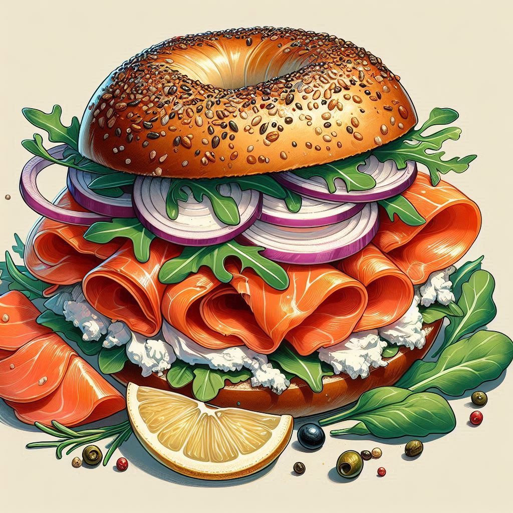 훈제연어 베이글