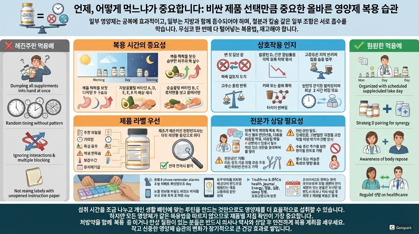 효율적 영양제 복용 원칙