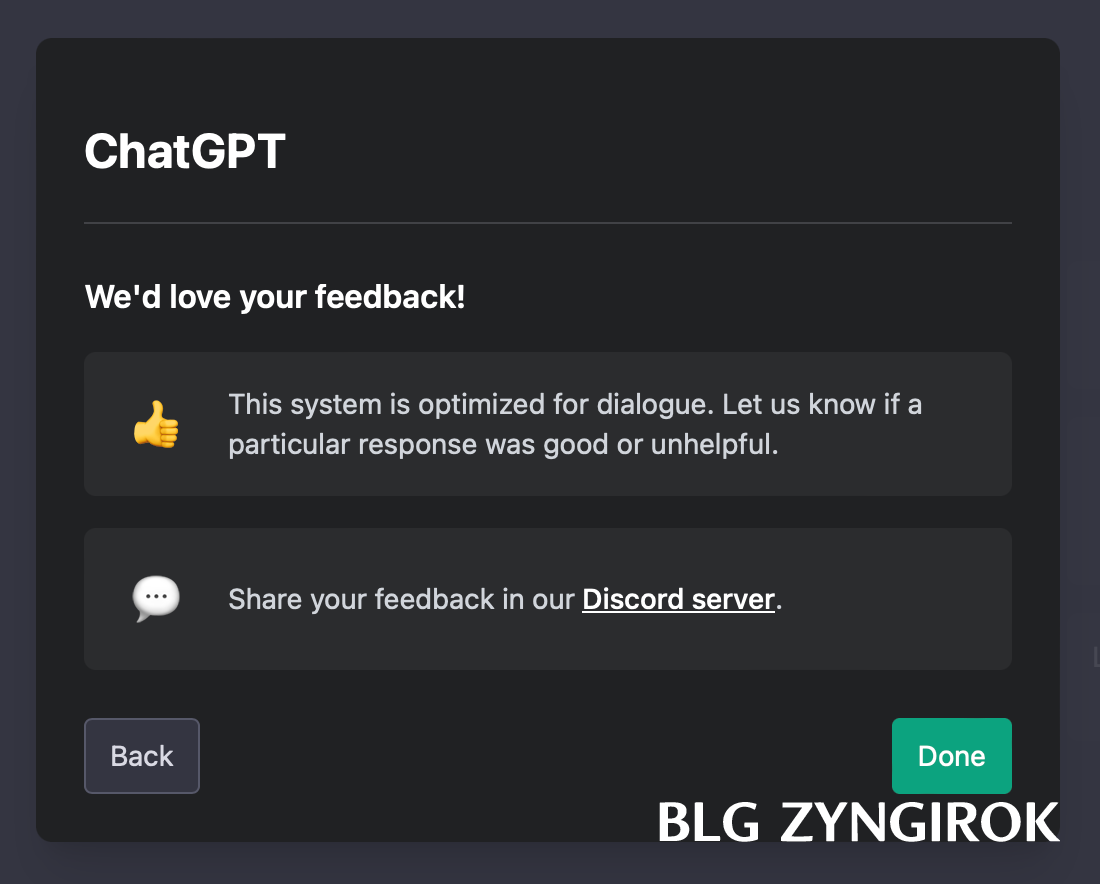 ChatGPT 사용 설명 모습이다.