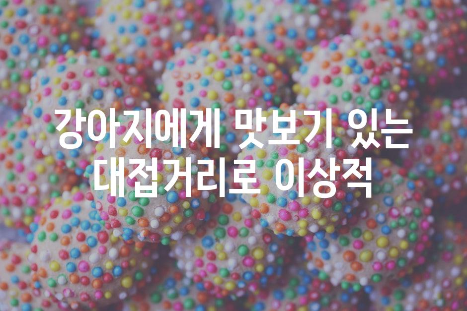 강아지에게 맛보기 있는 대접거리로 이상적