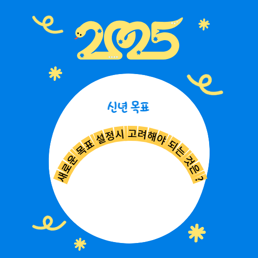 2025, 신년 목표, 새로운 목표 설정 시 고려해야 되는 것은?