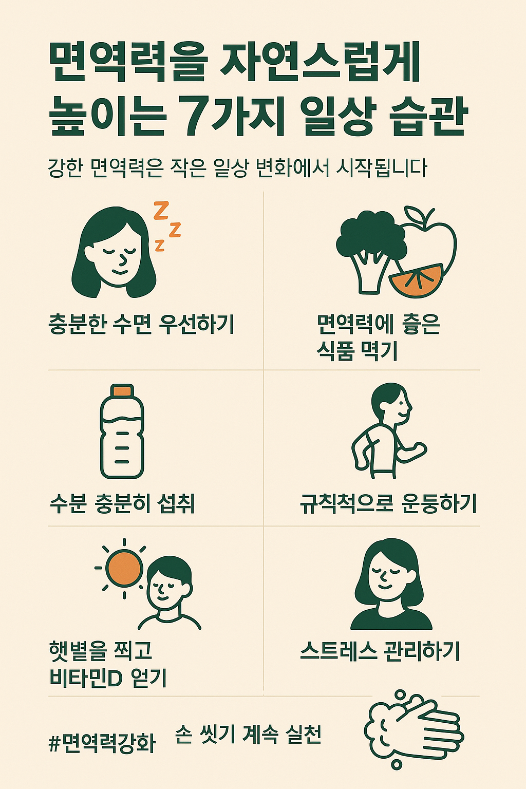 면역력을 자연스럽게 높이는 7가지 일상 습관