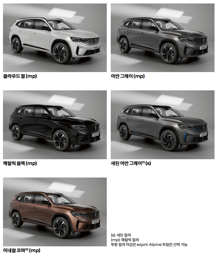 2025 그랑 콜레오스 정보 제원 가격 중고시세 오너평가 정비주기 모델 비교