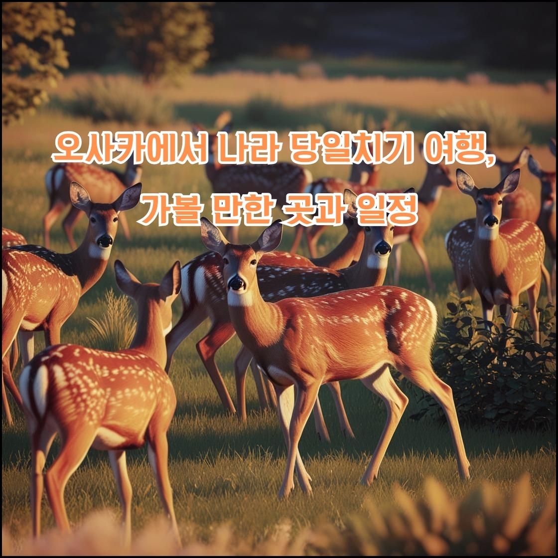 오사카에서 나라 당일치기 여행, 가볼 만한 곳과 일정