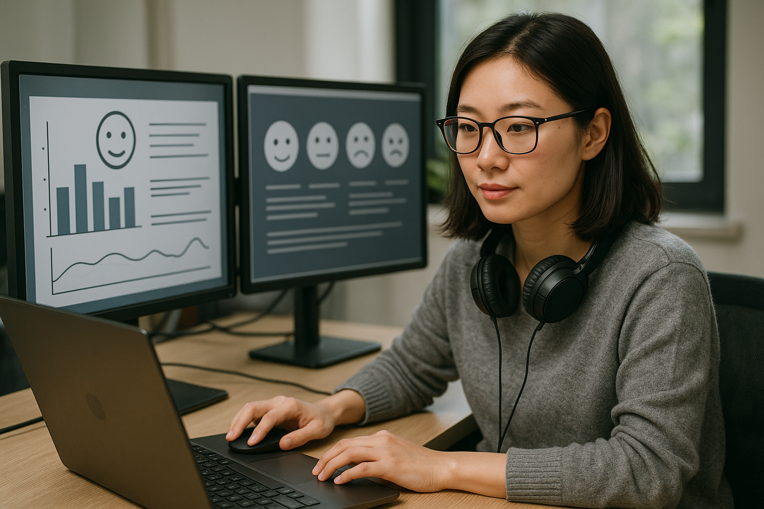 감정AI튜너가 일하는 모습