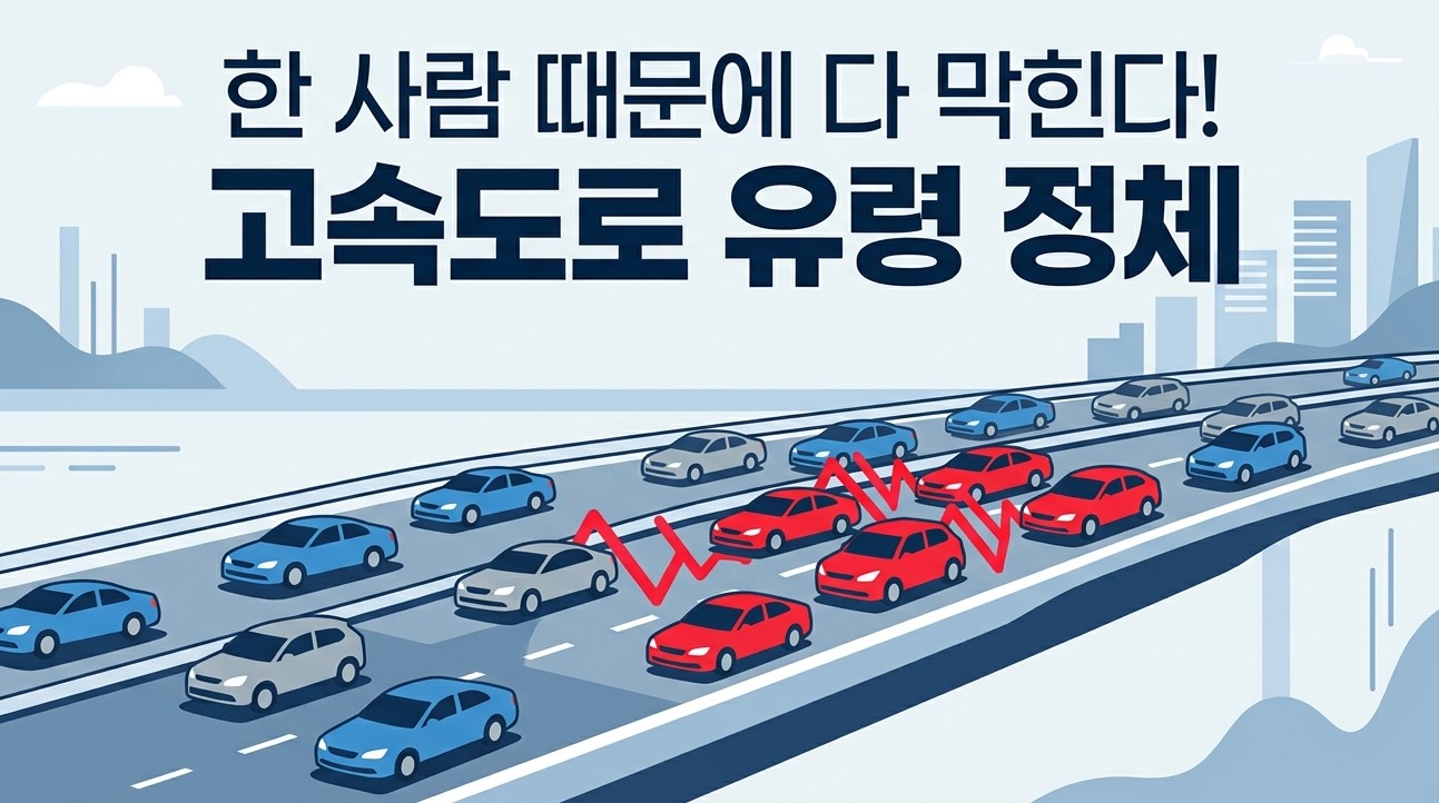고속도로 유령 정체 원인 분석 (이해를 돕기 위한 카드뉴스 이미지)