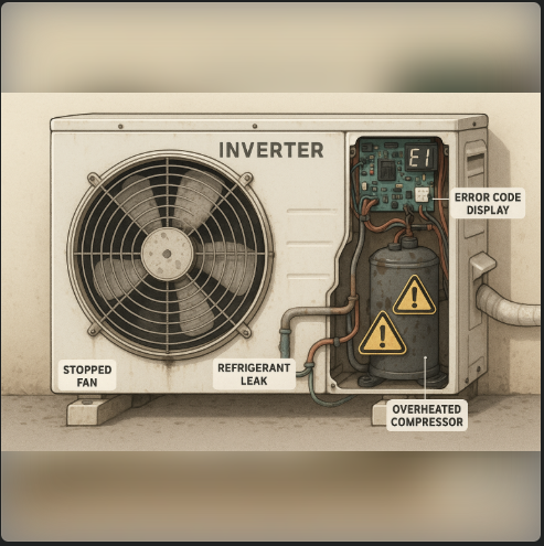 인버터 에어컨 실외기 고장